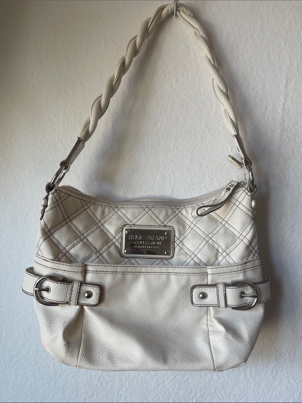 Vintage Relic Brand white Braided Strap Shoulder Handbag